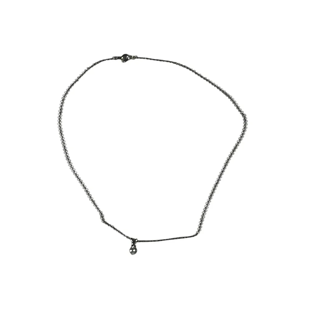 Solitaire Pendant Necklace Clear Stone Link Chain Spring Ring Clasp Jewelry